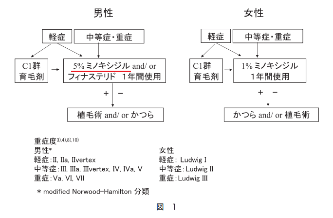脱毛症治療のフローチャート